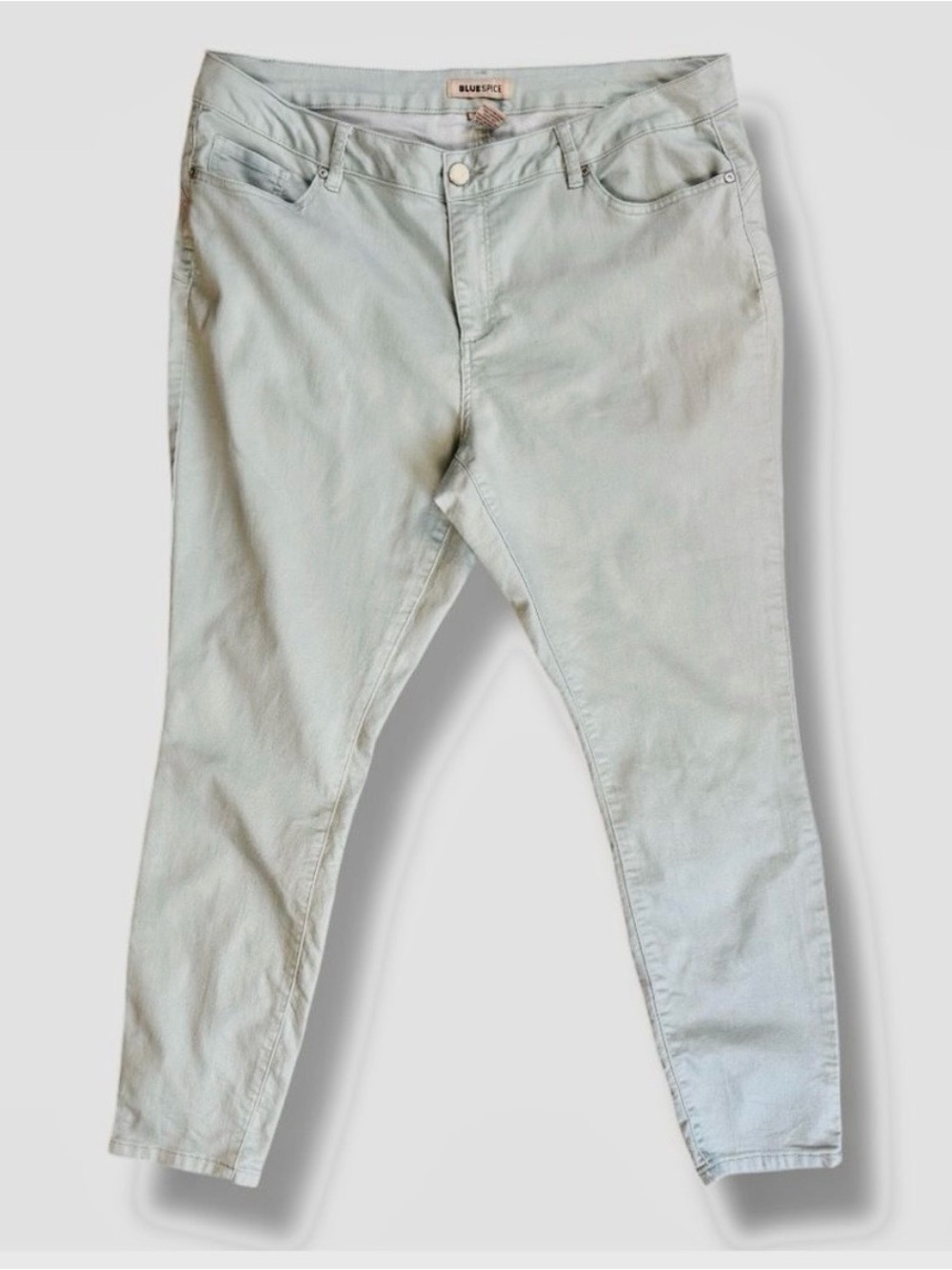 Blue Spice Mint Green Skinny Jeans Size 18 Plus